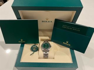 Rolex 277200 Oyster Perpetual Green 31mm Stainless Box And Papers 2021