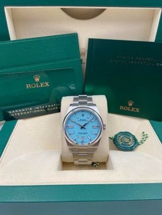 Rolex Oyster Perpetual 41mm Turquoise Dial 124300 Unworn 2020