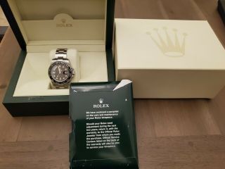 Rolex Gmt - Master Ii Steel Ceramic Black 40mm Watch 116710 & Paper