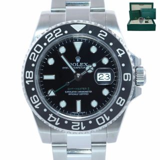 Discontinued 2017 Rolex Gmt Master Ii 116710 Steel Ceramic Black Watch