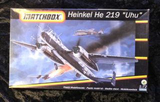 Matchbox Heinkel He - 219 Uhu Model Kit In 1/72 Scale