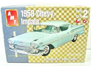 Amt 1958 Impala Ss 1/25 Scale Model Kit Contents Still 38209