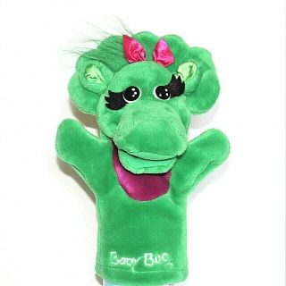 Baby Bop Plush Hand Puppet Stuffed Animal Doll Vintage 90s Barney Dinosaur