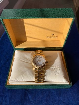 1980’s Rolex Day Date President 18k Yg Watch - 18038