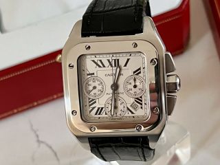 Cartier Santos 100 Xl Chronograph - S/steel - Automatic - 2740 - Boxes/papers -