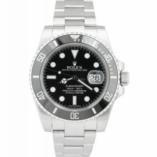 Rolex Submariner Date Stainless Steel Black Ceramic 40mm Dive Watch 116610 Ln