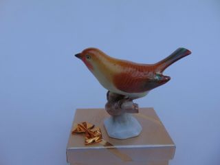 Vintage Porcelain Hungarian Herend Colorful Bird Figurine Handpainted