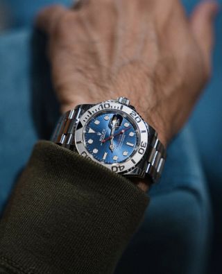 Rolex Yacht - Master Steel & Platinum Bezel Blue Dial 40mm Watch 126622