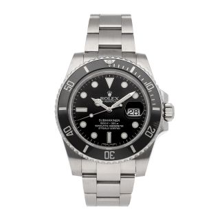 Rolex Submariner Date Auto 40mm Steel Mens Oyster Bracelet Watch 116610ln