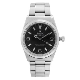Rolex Explorer 36mm Stainless Steel Black Dial Automatic Mens Watch 14270
