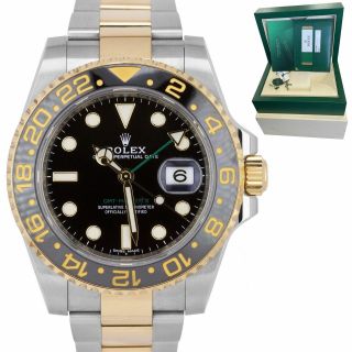 2018 Rolex Gmt - Master Ii Ceramic 116713 Black Two - Tone Stainless Date 40mm Watch