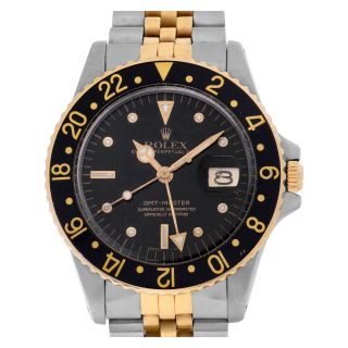 Rolex Gmt - Master 16753 18k & Stainless Steel Black Dial 38mm Automatic Watch