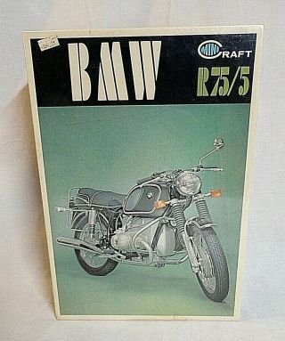 Wow Early 1970`s Minicraft Bmw R75/5 Motorcycle 1/10 Factory Model Kit