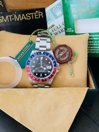 Men’s Stainless 1997 Rolex GMT - Master II Pepsi 40mm Ref.  16710 Box & Papers 2