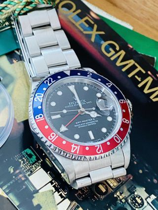 Men’s Stainless 1997 Rolex GMT - Master II Pepsi 40mm Ref.  16710 Box & Papers 5