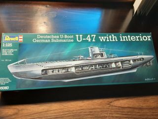 1/125 Revell German Submarine U - 47 With Interior