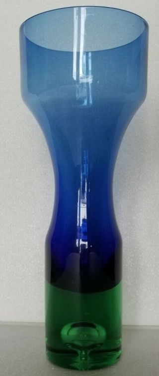 Aseda Glasbruk Art Glass Vase With Controlled Bubble Bo Borgstrom 1960 