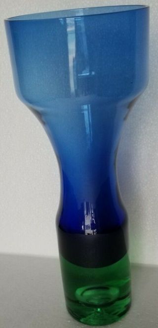 Aseda Glasbruk Art Glass Vase With Controlled Bubble Bo Borgstrom 1960 ' s 2