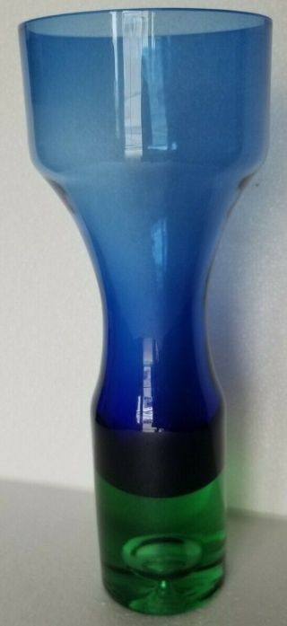 Aseda Glasbruk Art Glass Vase With Controlled Bubble Bo Borgstrom 1960 ' s 3
