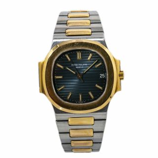 Patek Philippe Nautilus 3800/1 Blue Dial Mens Watch With Papers 37mm
