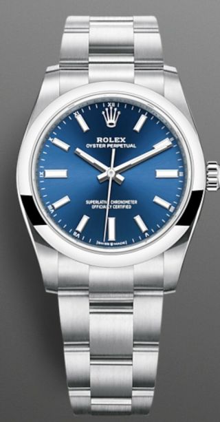 Rolex 124200 Oyster Perpetual Blue Dial Stainless Steel Box Paper 2021