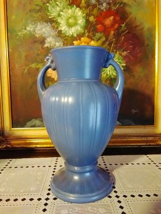 Vintage Red Wing Pottery Vase 11 " Blue 226