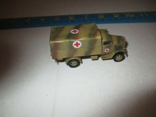 1/72 Ww2 German Opel Blitz Ambulance,  Built And Painted.