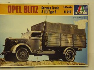 Italeri 216 1/35 German Opel Blitz Truck 3 Ton Type S Open