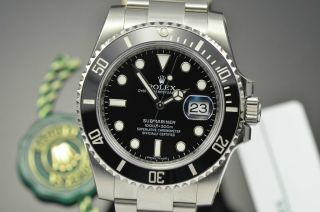 2017 Old Stock Rolex Date Submariner Ceramic Bezel Steel 40mm Watch 116610ln