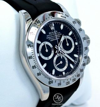 Rolex Daytona 116520 Cosmograph Steel Oyster & Rubber B Black Dial Papers