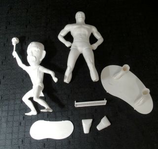 1965 Revell The Phantom & Voodoo Witch Doctor Plastic Model Parts