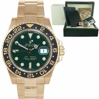 Papers Rolex Gmt - Master 2 Ceramic Green 116718 Yellow Gold Watch Box
