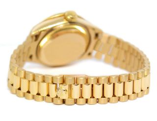 Rolex Datejust President 18k Yellow Gold MOP Diamond D/B Ladies 26mm Watch 69178 5