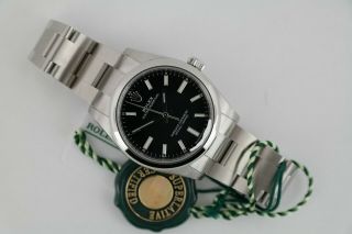 Rolex Oyster Perpetual 34 124200 Black Dial Oyster Band Box & Papers Year 2021
