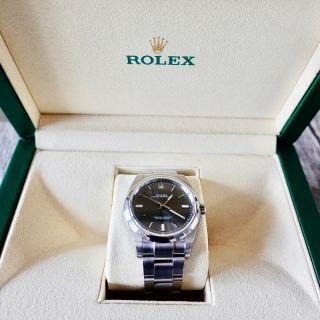 Rolex Watch Oyster Perpetual 39 Steel Rhodium Dial Mens 114300,  Box