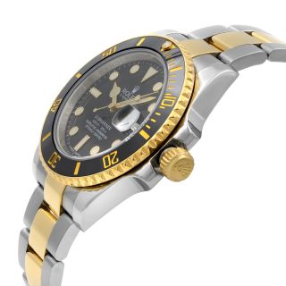 Rolex Submariner 18k Yellow Gold Steel Black Dial Automatic Men Watch 116613BKDO 3