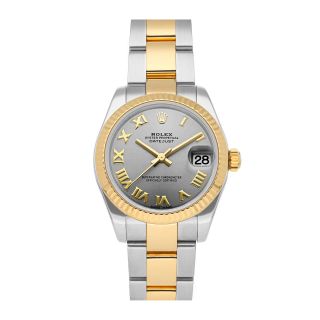 Rolex Datejust Auto 31mm Steel Yellow Gold Ladies Oyster Bracelet Watch 178273