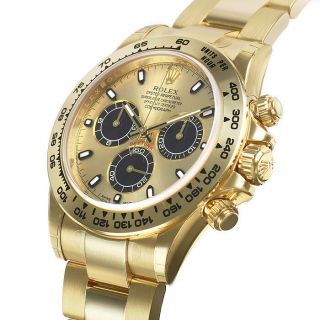 Rolex Cosmograph Daytona 116508 Yellow Gold Champagne Black Dial 40mm Watch