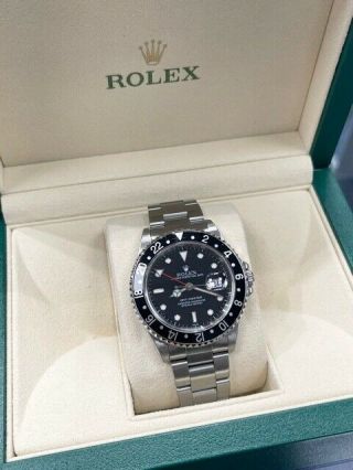 Rolex Gmt Master 16700 A Series 1999 Swiss Only Dial Steel Watch Ex
