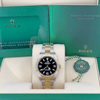 2021 Rolex Explorer 36mm,  Ref 124273,  Two - Tone,  Box,  Papers,  Model