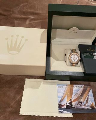 Rolex Yacht Master 18k Yellow Gold & Stainless Steel Model 16623 40mm Box Papers