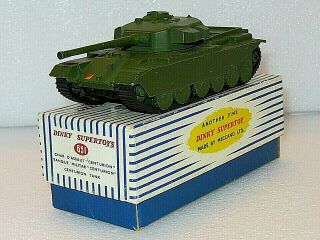 Dinky 651 Centurion Tank.  Near Model.  Packing Piece And Good Box.