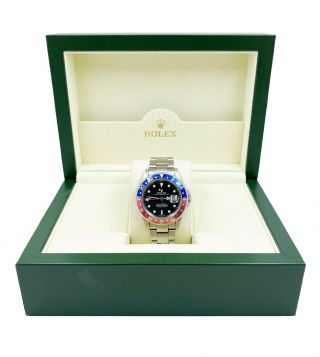 Rolex Gmt Master Ii 16710 Pepsi Red And Blue Stainless Steel Unpolished