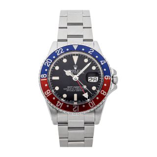 Rolex Gmt - Master Pepsi Auto 40mm Steel Mens Oyster Bracelet Watch Date1675