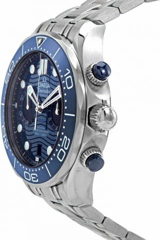 Omega Seamaster Chronograph Blue Dial Men ' s Watch ref.  210.  30.  44.  51.  03.  001 2