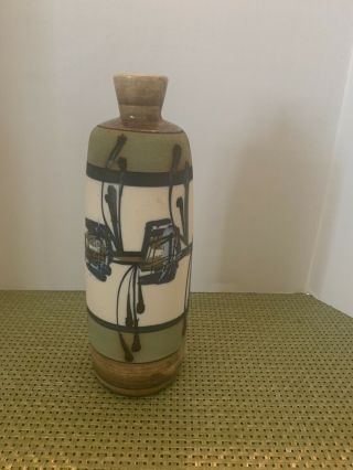 Harsa Israel Handpainted Vase Mid Century