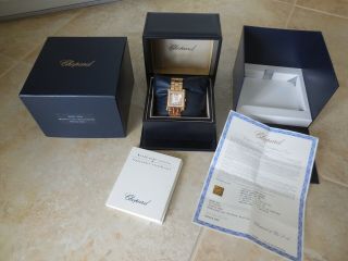 Chopard Happy Sport 18k Rose Gold Diamonds 38mm X 29.  5mm Watch Ref:275322 - 5005