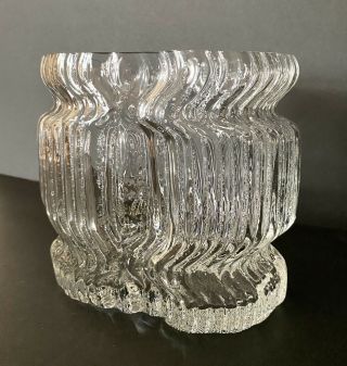 Rosenthal Studio - Line Crystal Vase Textured Looks Like Ice Or Tree Bark 2