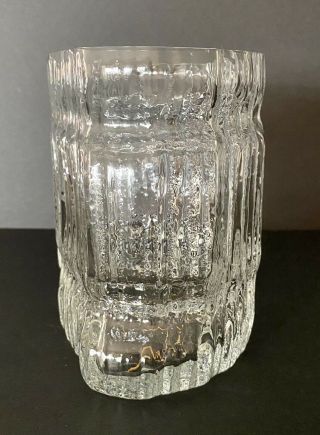 Rosenthal Studio - Line Crystal Vase Textured Looks Like Ice Or Tree Bark 3
