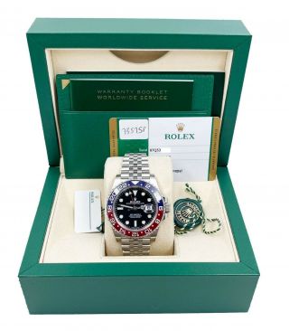 Rolex Gmt Master Ii Pepsi Red Blue 126710blro Stainless Steel Box Papers 2019